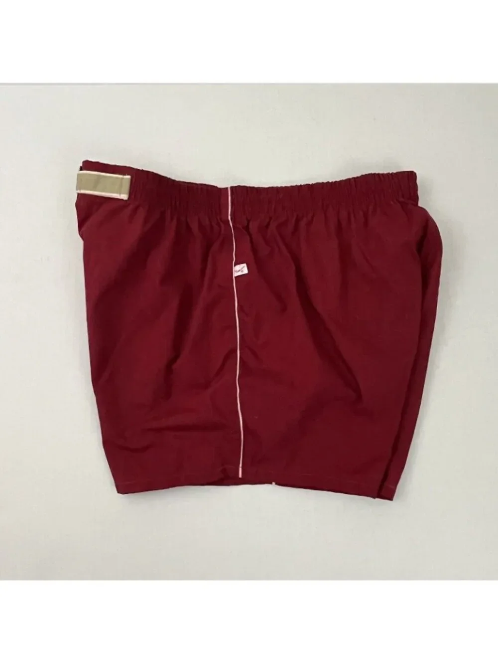 Vintage JANTZEN Swim Trunks Men's 40 Red Lined Shorts Elastic Waist Metal Clasp